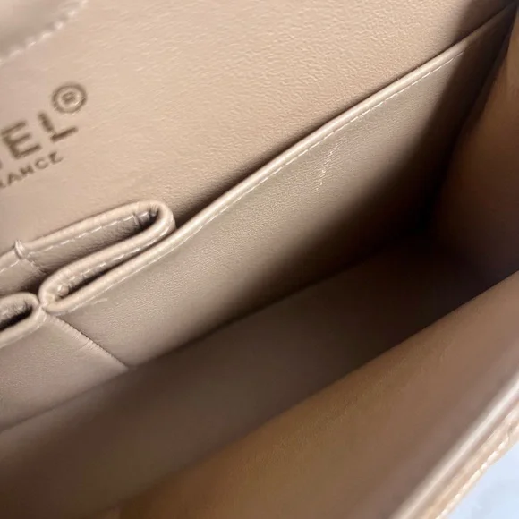 SOLD Vintage Chanel Small Double Flap Dark Beige Caviar - Picture 13 of 13